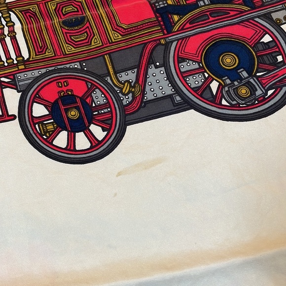Vintage Gucci Locomotive Print Silk Scarf - Picture 4 of 7
